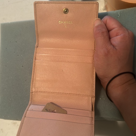 Chanel button sevruga wallet pink - Picture 3 of 4